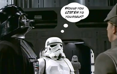 vader confusing his staff