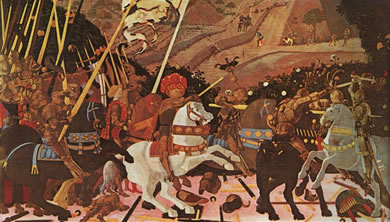 paolo uccello's battle of san romano painting
